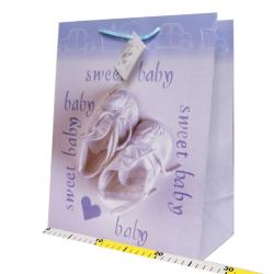 Torba papierowa 1 szt. wzory świąteczne lub całoroczne 32x26cm - 10