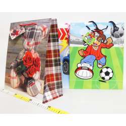 Torba papierowa 1 szt. wzory świąteczne lub całoroczne 32x26cm - 15