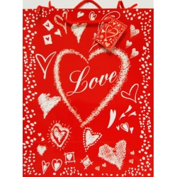 Torba papierowa 1 szt. wzory świąteczne lub całoroczne 32x26cm - 9
