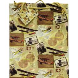 TORBA PREZENTOWA 02LT Z BŁYSZCZĄCYM WZOREM 26x32cm - 3