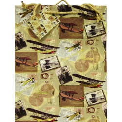 TORBA PREZENTOWA 02LT Z BŁYSZCZĄCYM WZOREM 26x32cm - 4