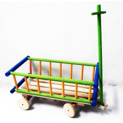 WÓZ DREWNIANY 67cm Z DYSZLEM - 1