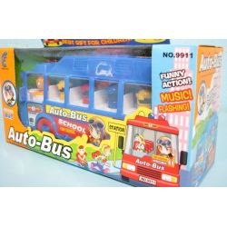 AUTOBUS KOLOROWY Z PASAŻERAMI Z MUZYKĄ w pudełku - 2