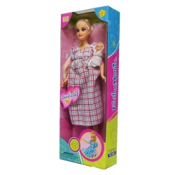 LALKA 11,5" CIĘŻARNA Z DZIDZIUSIEM zginalna - 4