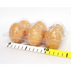 Jajka plastikowe 6szt. w plastikowej foremce - 2