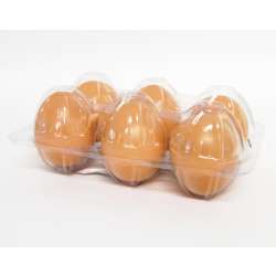 Jajka plastikowe 6szt. w plastikowej foremce - 3