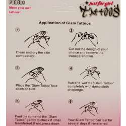 Tatuaże kolorowe wzory dziewczęce -2 listki 23x15cm - 8