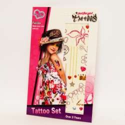 Tatuaże kolorowe wzory dziewczęce -2 listki 23x15cm - 4