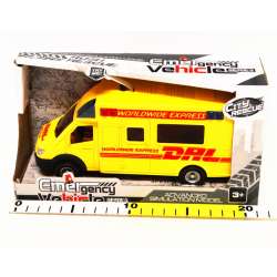 Auto dostawcze -żółty bus z dźwiękiem 19cm w pudełku - 2
