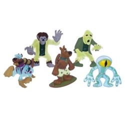 FIGURKI 'SCOOBY-DOO'-5szt.ŚWIECĄCE W CIEMNOŚCI -blister (3437) - 5