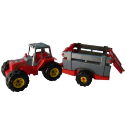 TRAKTOR LAZAR Z PRZYCZEPĄ MAŁĄ dł.całkowita 56 cm - 1