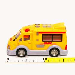 Ambulans plastikowy z dźwiękiem 17cm żółty - 2