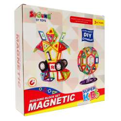Magnetyczne klocki 78el SUPER KIDS w pudełku - 1
