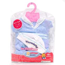 Ubranko 'Warm Baby' błękitne śpioszki marynarskie -42cm - 1