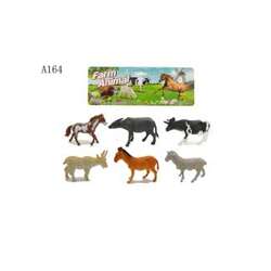 Zwierzęta domowe 6szt. 10-12cm krowy, konie, owce - 1