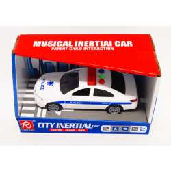 Samochód policyjny 3 przyciski 16cm w pudełku - 3