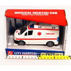 Ambulans 14cm Karetka 3 dźwięki, koło zamachowe w pudełk - 3