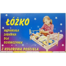 ŁÓŻECZKO DREWNIANE 50cm Z POŚCIELĄ DO ZŁOŻENIA (MALIMAS ŁKART) - 2