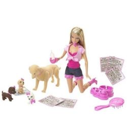 BARBIE M4215 - LALKA TAFFY I SZCZENIAK - 2