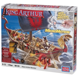 MEGA BLOKS KRÓL ARTUR ATAK OKRĘTÓW WOJENNYCH MB-96120 - 1