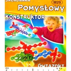 Pomysłowy konstruktor -gwiazdki do układania, budowania... - 2