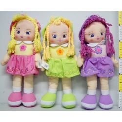 LALA SZMACIANA 57cm z 4 WARKOCZAMI, HAFTOWANE OCZY - 1