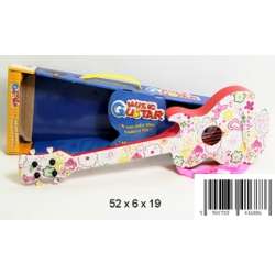Gitara 49cm plastikowa z 4 metalowymi strunami w pudełku - 3