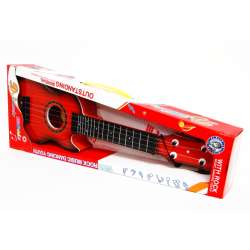 Gitara 52cm plastikowa z 4 metalowymi strunami w pudełku - 1