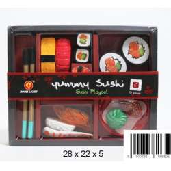 Zestaw Sushi 15el. plastikowych z pałeczkami w pud.27x22 - 1