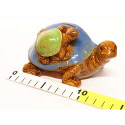 Skarbonka ceramiczna Żółw z młodym (z zatyczką) 13cm - 2