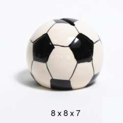 Skarbonka ceramiczna piłka nożna 7cm z zatyczką - 3