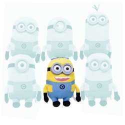 Plusz Minionki Jerry 23cm plastikowe gogle, welur - 1