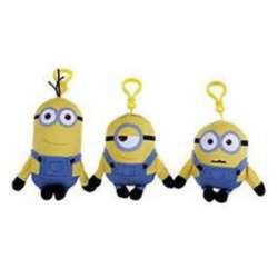 Plusz Minionki Bob z plastikowym klipem 13cm - 1