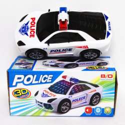 Auto policyjne światła 3D, dźwięk, bump&go 18cm, w pudełku - 1