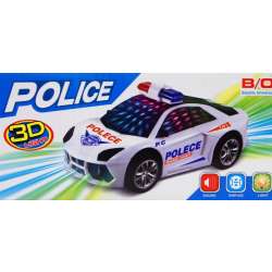 Auto policyjne światła 3D, dźwięk, bump&go 18cm, w pudełku - 5