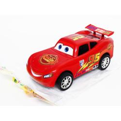 Auto czerwone z oczami, z napędem na koło zamachowe 17cm - 1