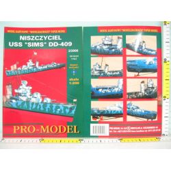 MODEL KARTONOWY - NISZCZYCIEL USS "SIMS" DD-499 - 1