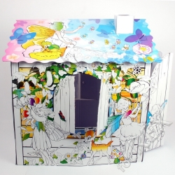 DOMEK WRÓŻKI KARTONOWY DO KOLOROWANIA 88x72x88cm - 1