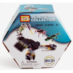 KLOCKI KONSTRUKCYJNE H0002 OWADY 212el. 3w1 -SKORPION - 1