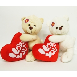 PLUSZ MIŚ TRZYMAJĄCY SERCE 'I LOVE YOU' 27cm - 1