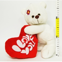 PLUSZ MIŚ TRZYMAJĄCY SERCE 'I LOVE YOU' 27cm - 3