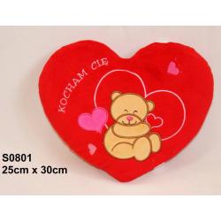 PLUSZ SERCE 'KOCHAM CIĘ' 30x24cm Z MISIACZKIEM (S0801-24) - 4