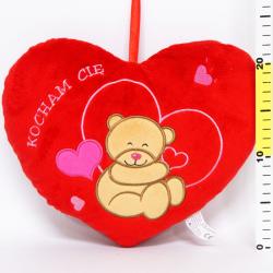 PLUSZ SERCE 'KOCHAM CIĘ' 30x24cm Z MISIACZKIEM (S0801-24) - 3