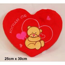 PLUSZ SERCE 'KOCHAM CIĘ' 30x24cm Z MISIACZKIEM (S0801-24) - 1