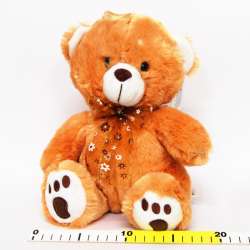 Plusz Miś 24cm z przezroczystą kokardką 2 kolory (M3068-24) - 2