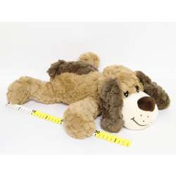 Plusz Pies leżący kosmaty 39cm miękki (P2865) - 3