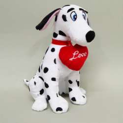 Plusz Pies dalmatyńczyk z sercem 26cm (P2895) - 1