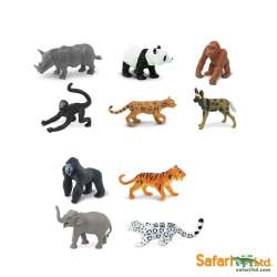 Safari Ltd 100109 Zagrożone gatunki zwierząt lądowych - 10szt. w tubie - 2