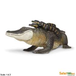 XL Safari Ltd 259629 Aligator z młodymi 30,5x19cm skala 1:6,3 - 2