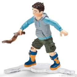 SCHLEICH 13904 CHŁOPIEC Z GAŁĘZIĄ (GXP-521467) - 1